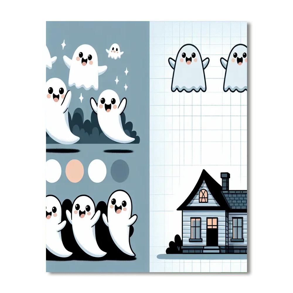 Giggling Ghostly Fun Painting By Numbers Kit
