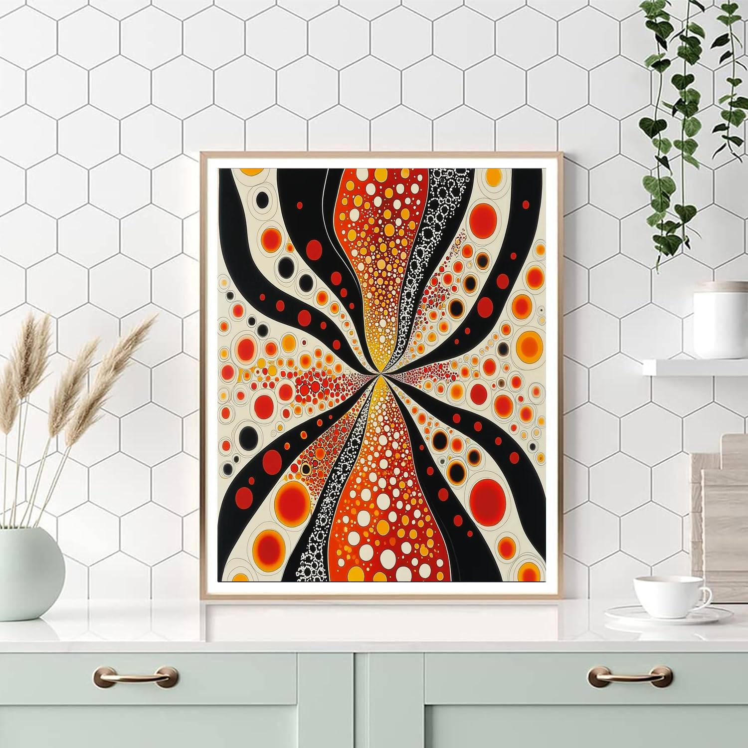 Yayoi Kusama Inspired Whispers Of Infinity  DIY Paint By Numbers