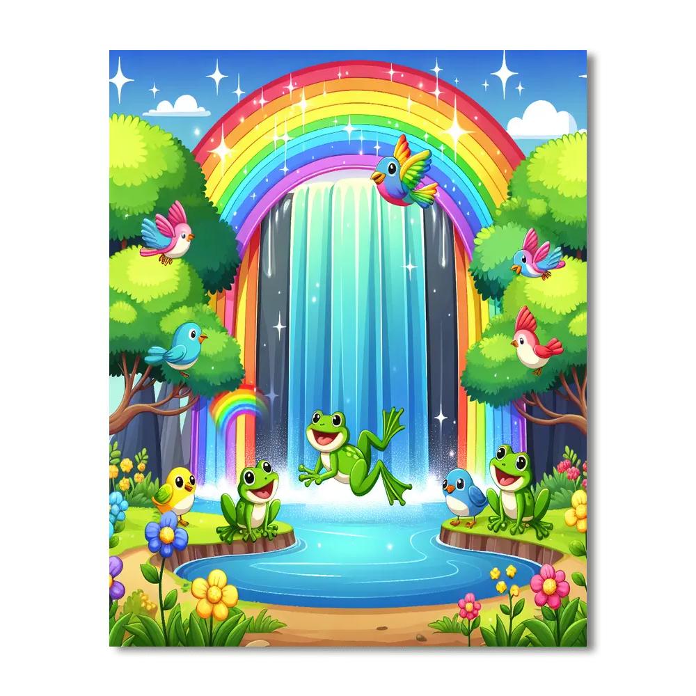 Enchanted Waterfall Adventure Painting Number Kit