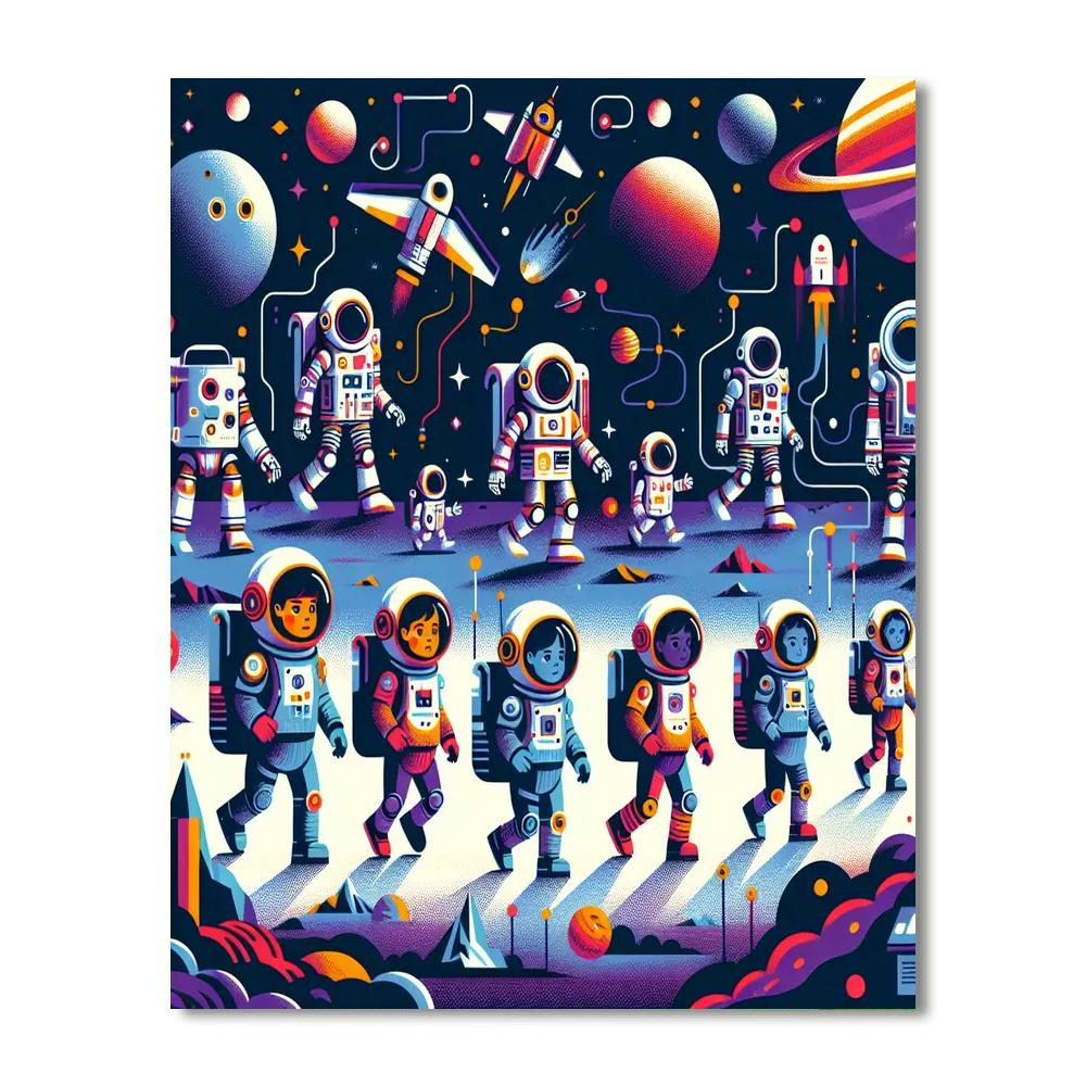 Galactic Guardian Adventure Paint By Numbers Art