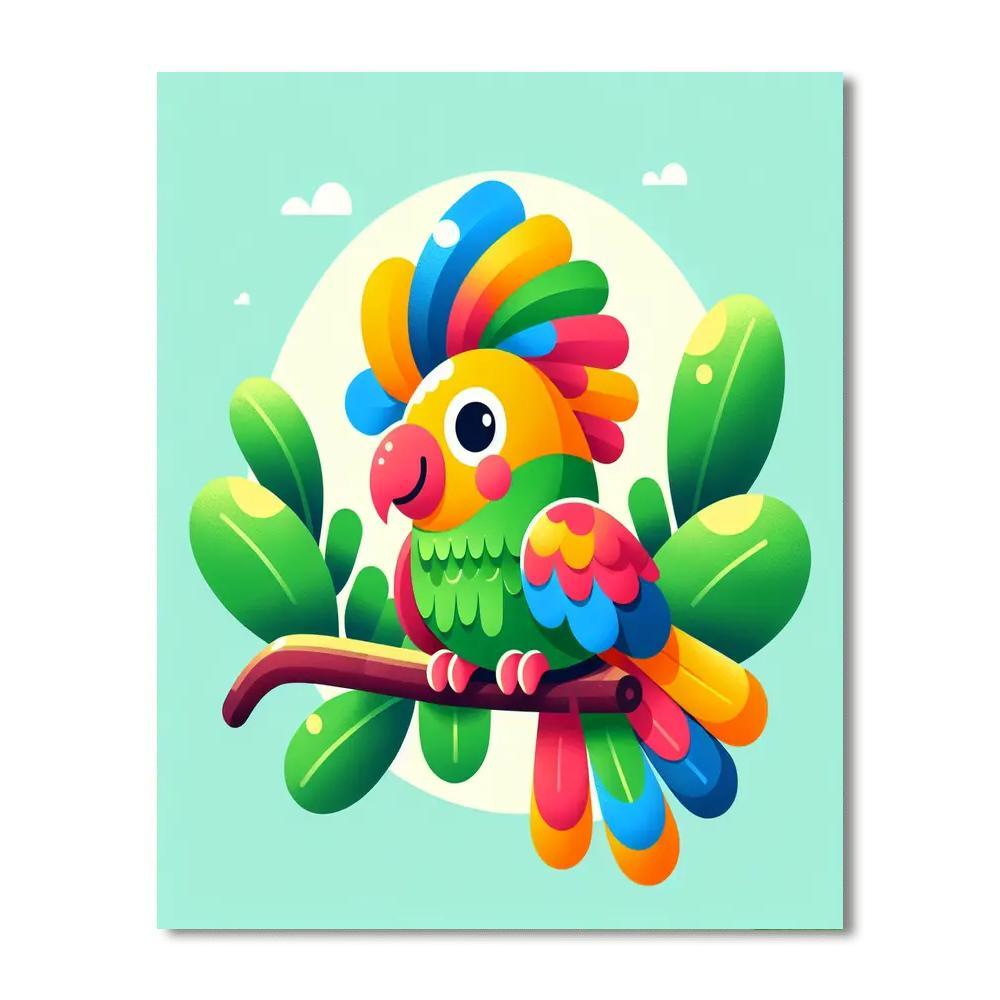 Creative Colorful Parrot Paint By Number
