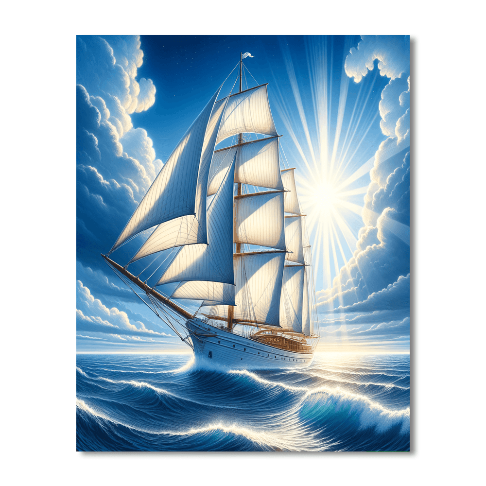 Sailing Through Sunlit Seas Paint By Number