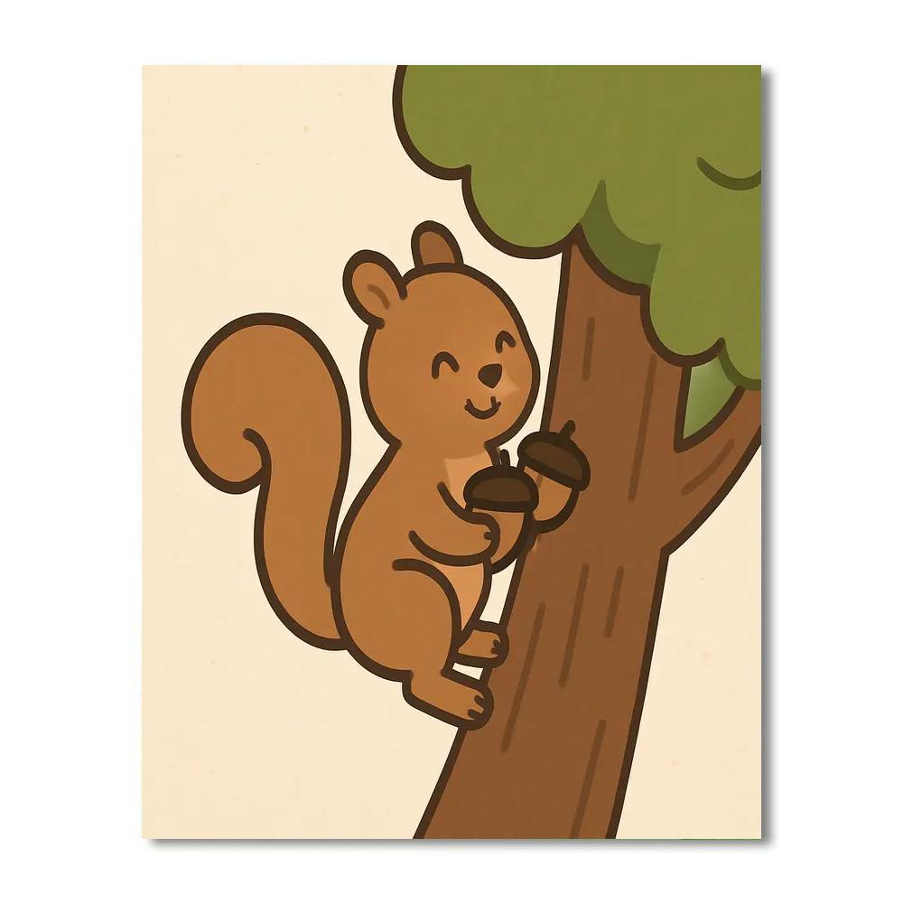 Clever Squirrel’s Nutty Quest DIY Paint By Numbers