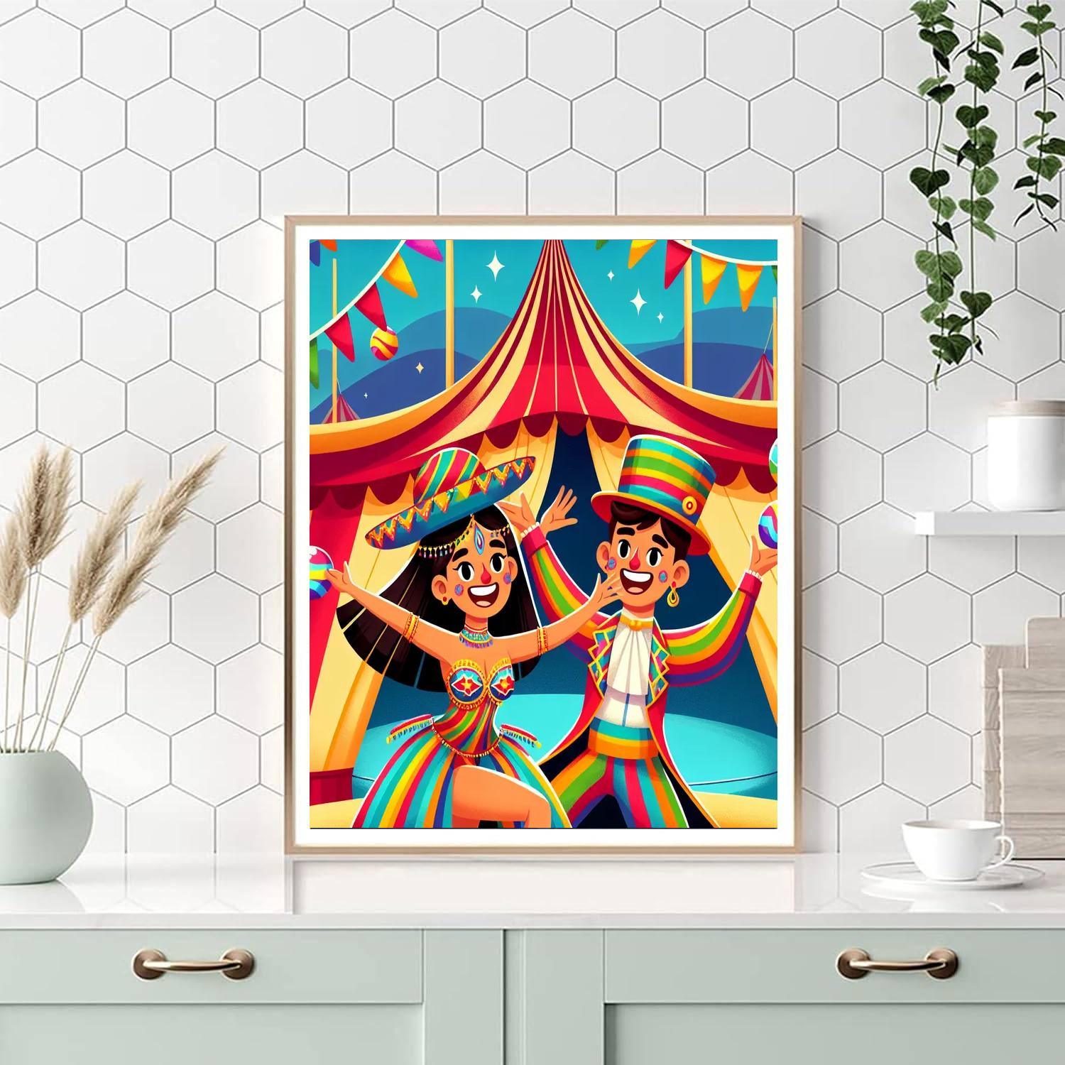 Bright Circus Spectacle Numbered Painting Kits