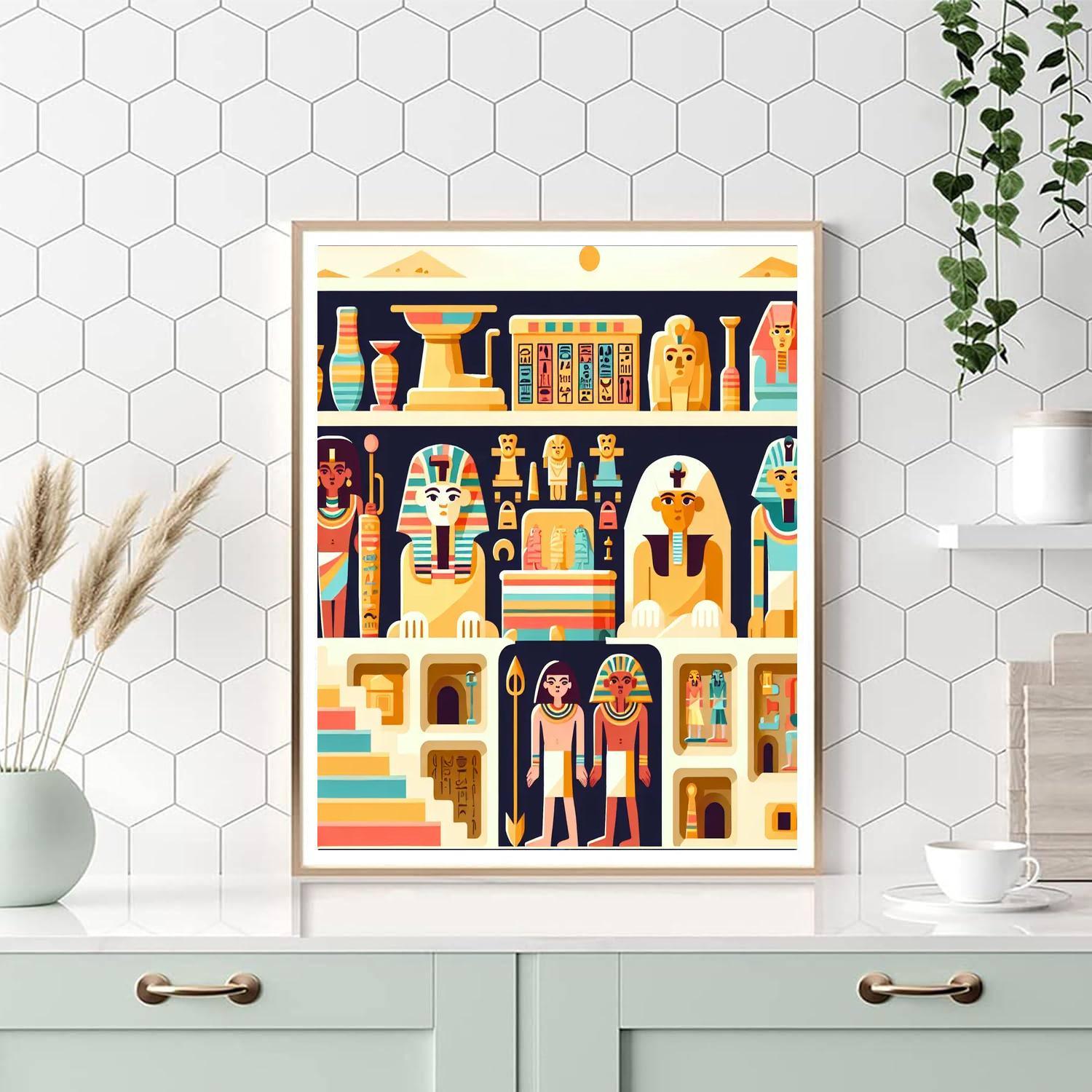 Mysterious Egyptian Tomb Numbered Painting Kits
