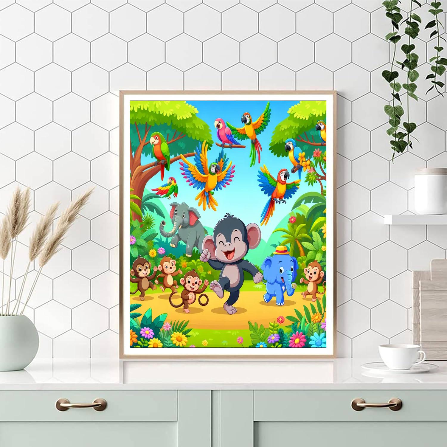 Funky Jungle Jamboree Painting By Numbers Kit