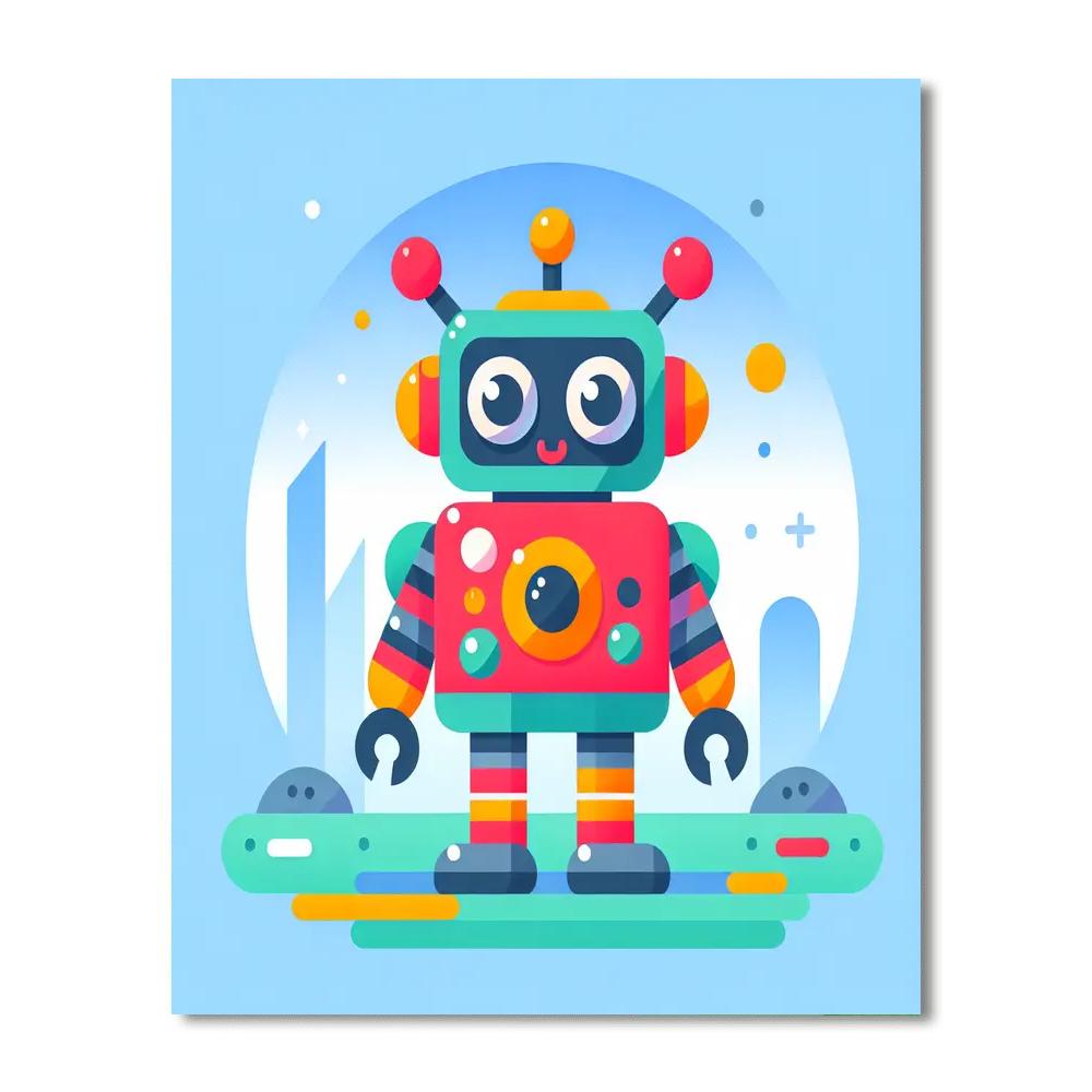 Robot Companion Number Painting