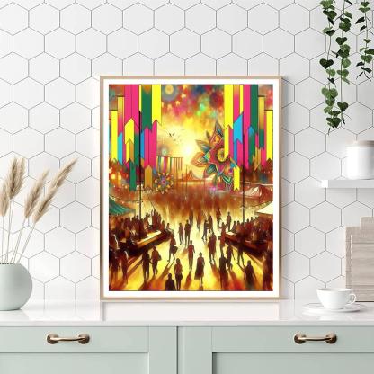 Vibrant Carnival Fiesta DIY Paint By Numbers