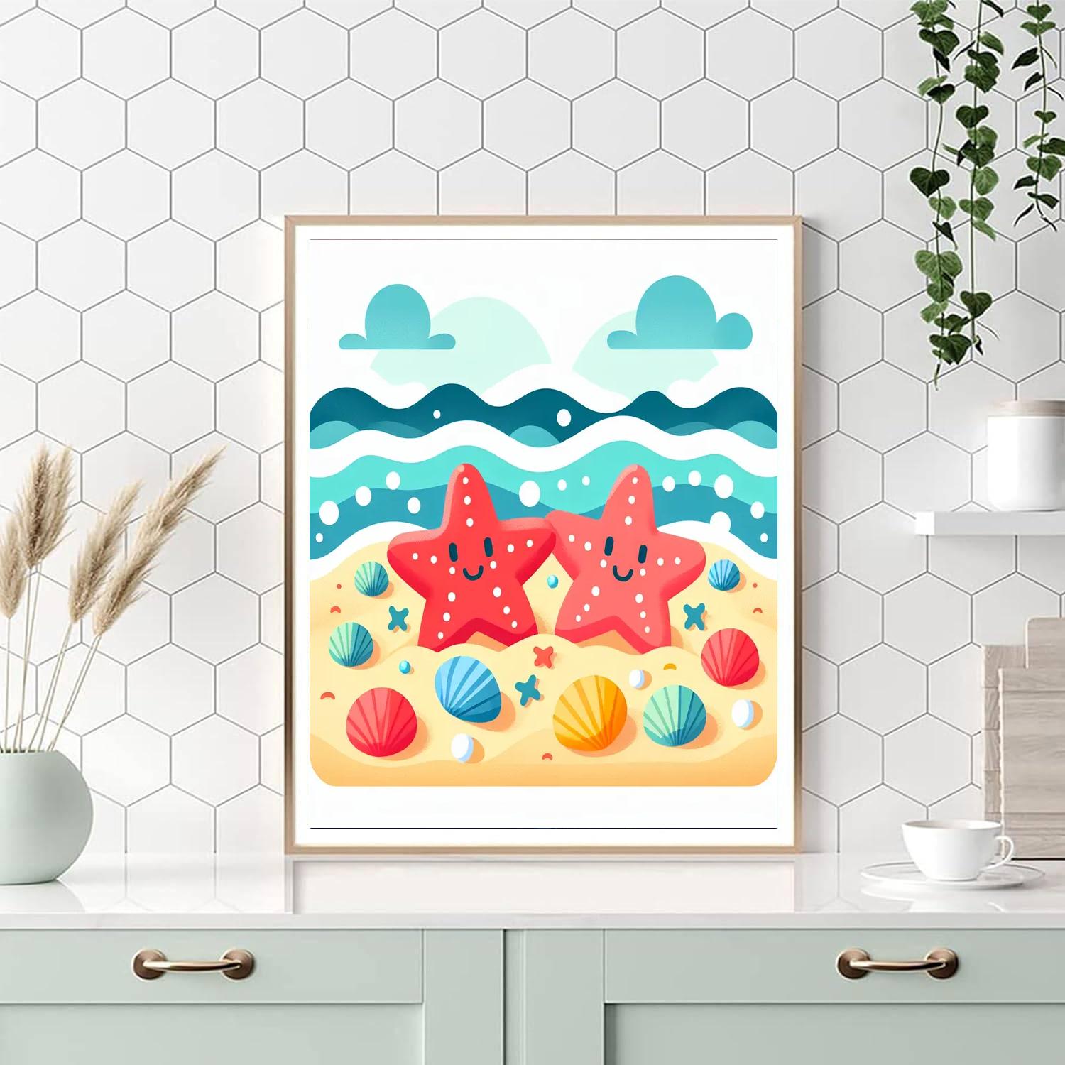 Starfish's Seaside Serenade Paint By Numbers