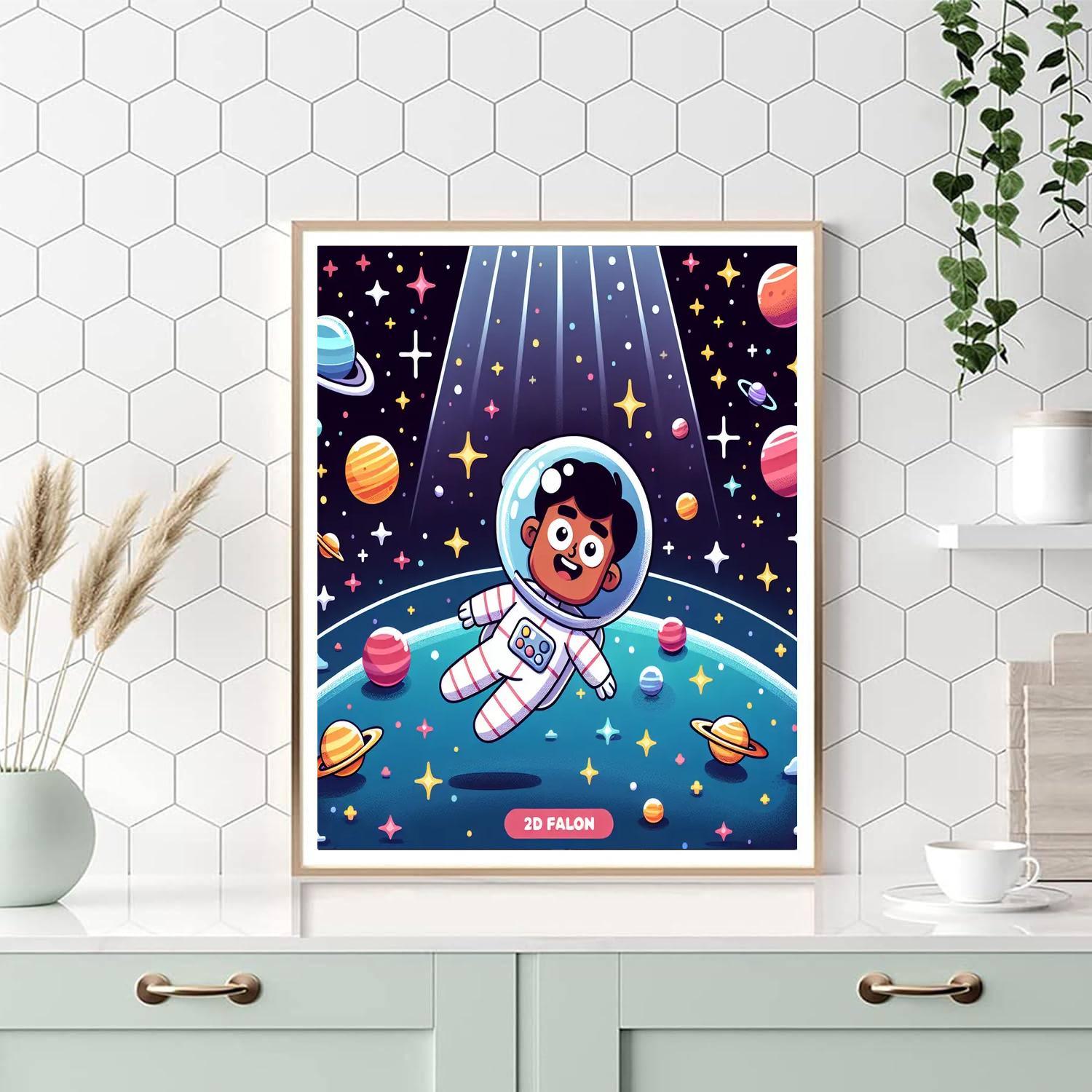 Outer Space Galaxy Quest Number Painting