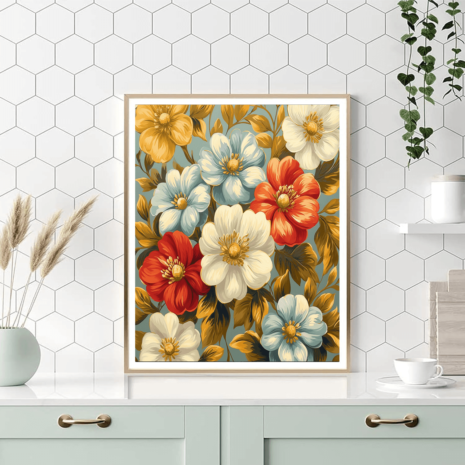 Gustav Klimt Inspired Klimt's Floral Whisper  Painting By Numbers Kit