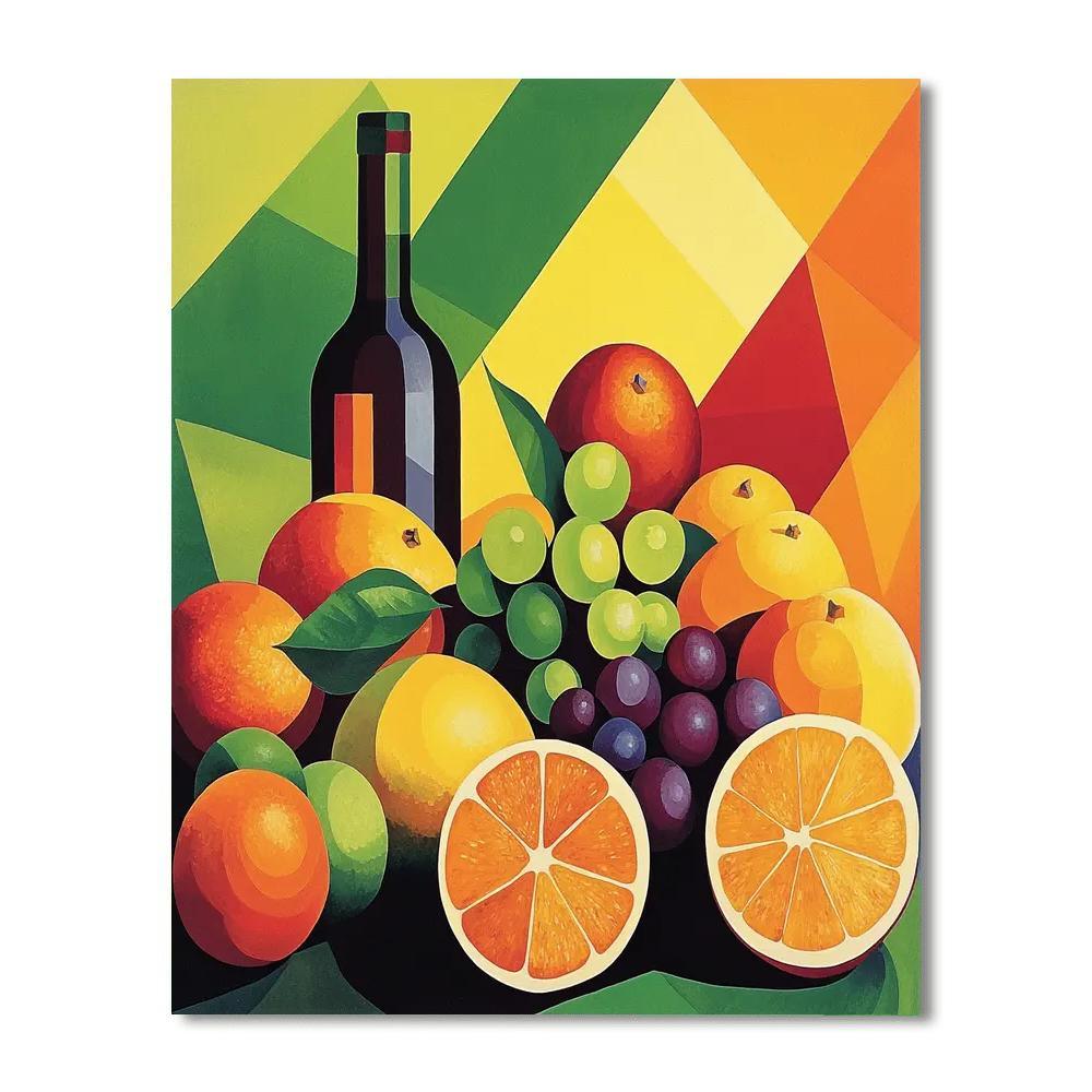 Juan Gris Inspired Funky Frutas  Paint By Numbers