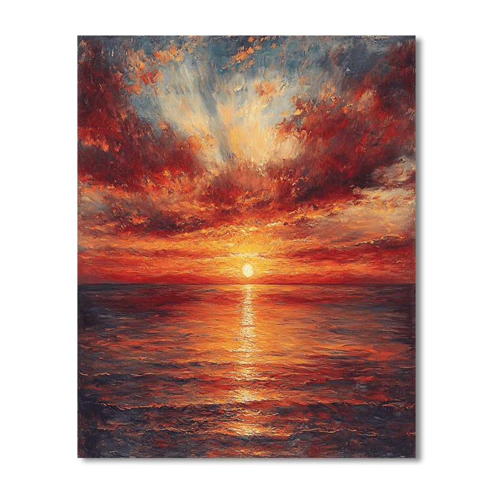 J.M.W. Turner Inspired Fiery Sunsets  Paint By Numbers