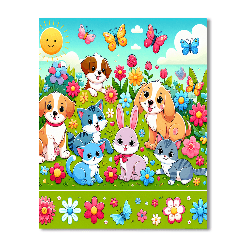 Cute Pets Paint By Numbers Art