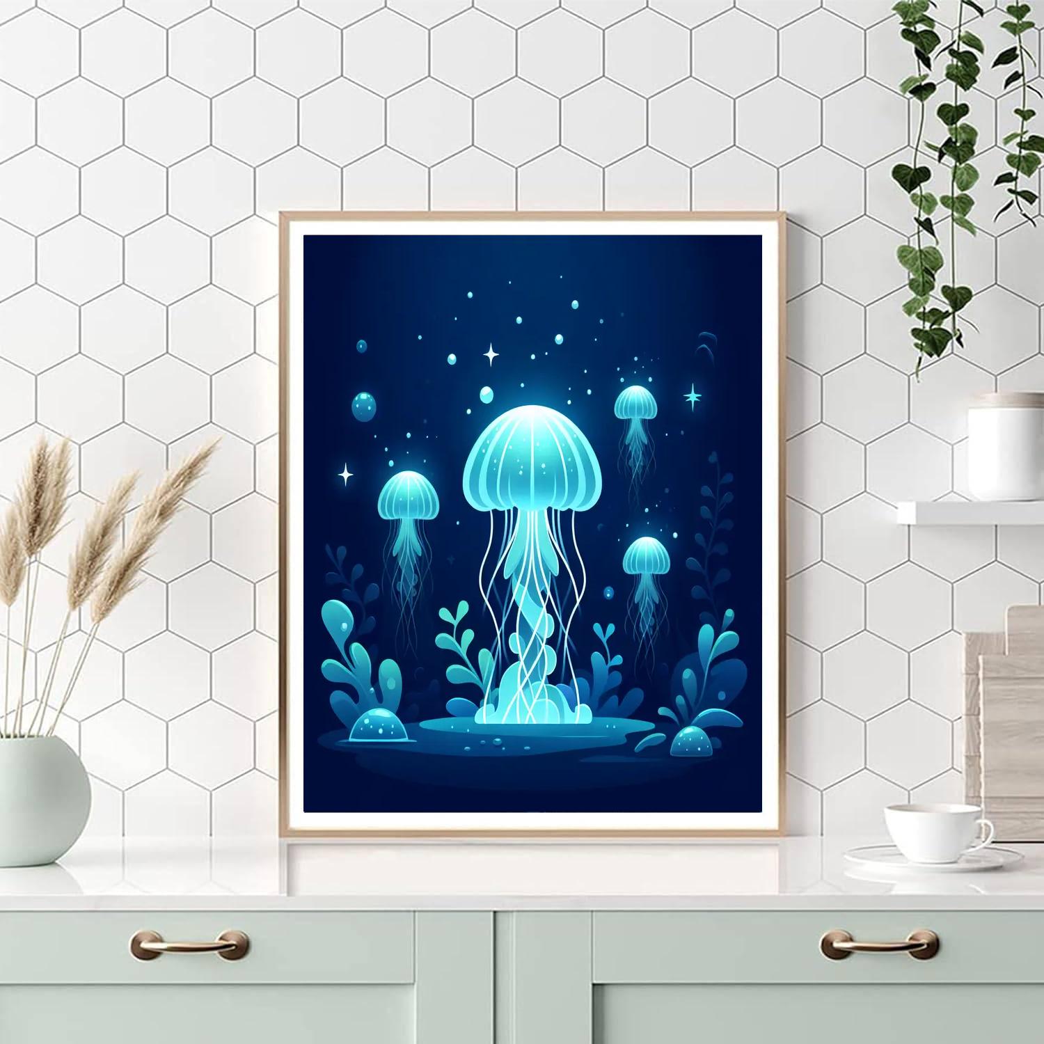 Joyful Jellyfish Jubilee Number Painting