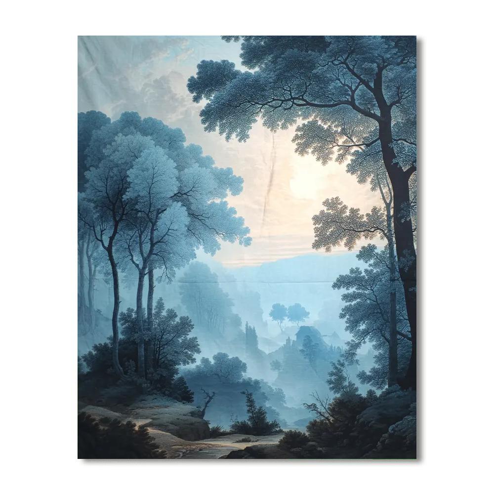 Caspar David Friedrich Inspired Moonlit Forest  Paint By Number