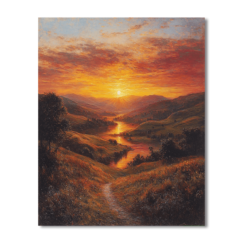 J.M.W. Turner Inspired Radiant Sky  Paint By Numbers