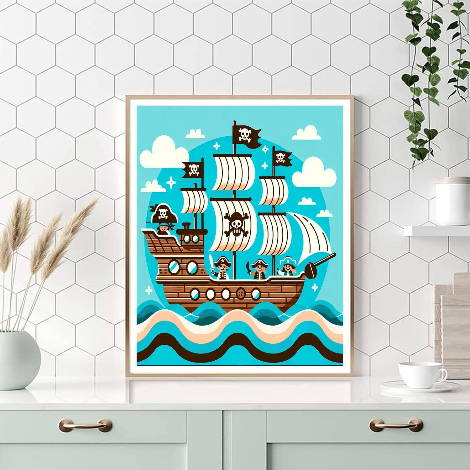 Merry Pirate Voyage Paint By Numbers Kits