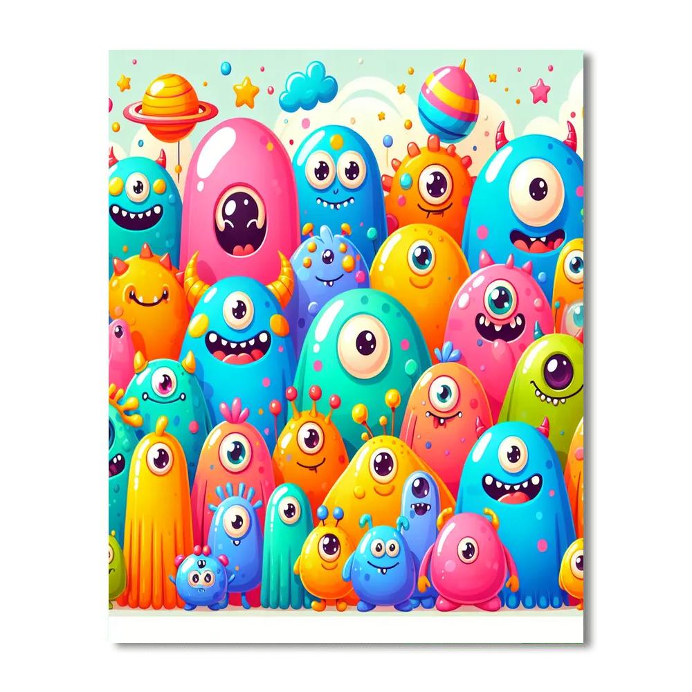 Monster Friends Number Painting