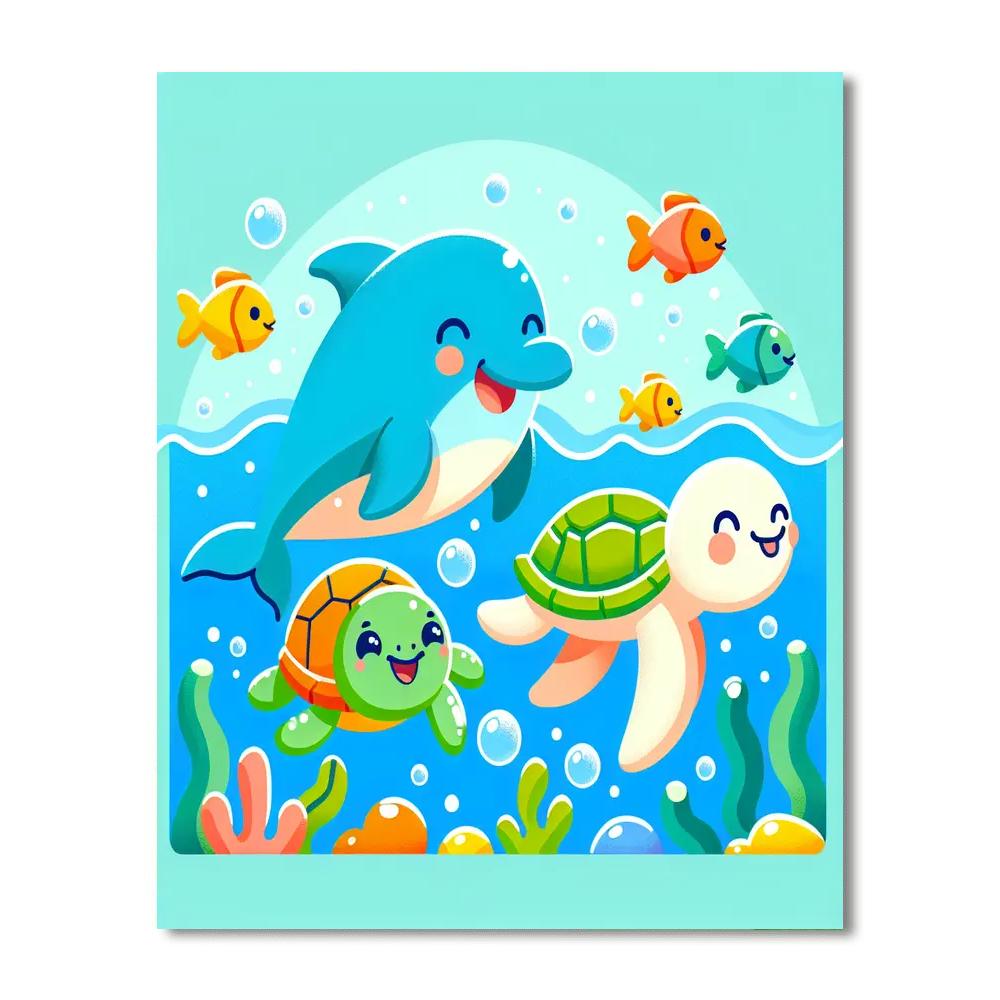 Ocean Friends Underwater Fun Paint By Numbers