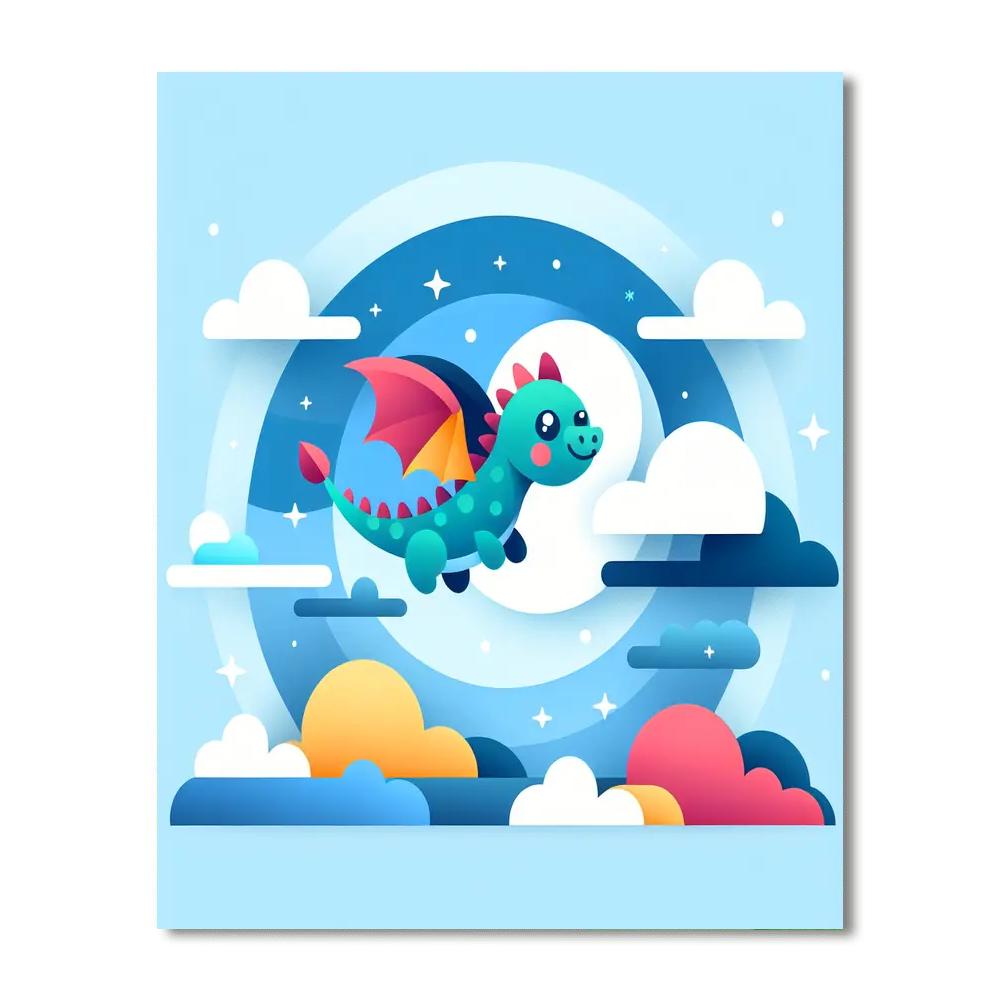 Playful Dragon's Fantasy Flight Paint By Color