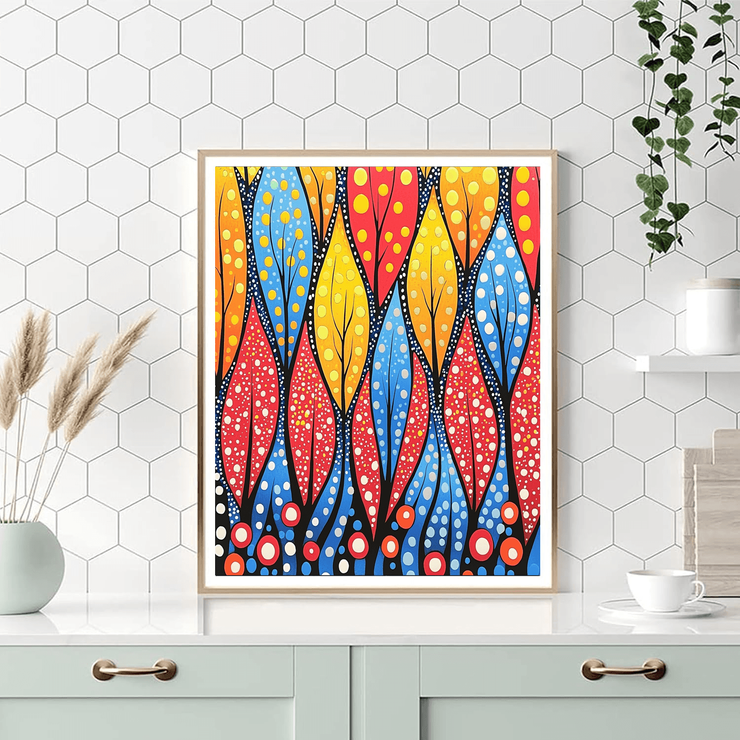 Yayoi Kusama Inspired Patterns Of Life  Paint By Numbers Art