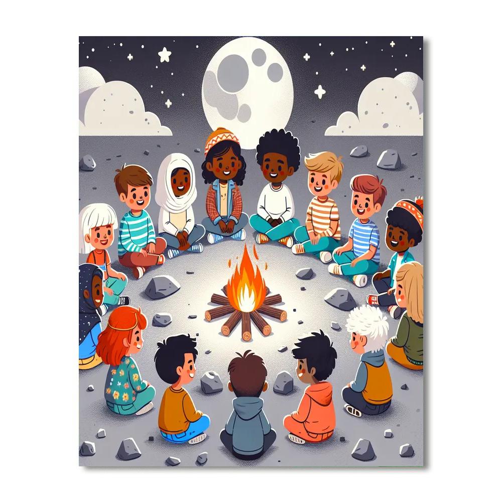 Lunar Legends Campfire Paint By Number