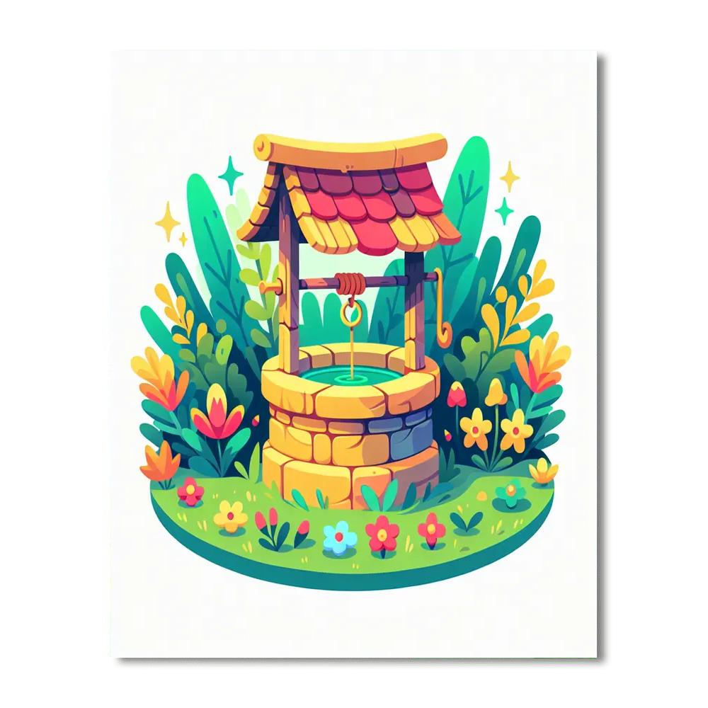 Wishing Well Whispers Painting Number Kit