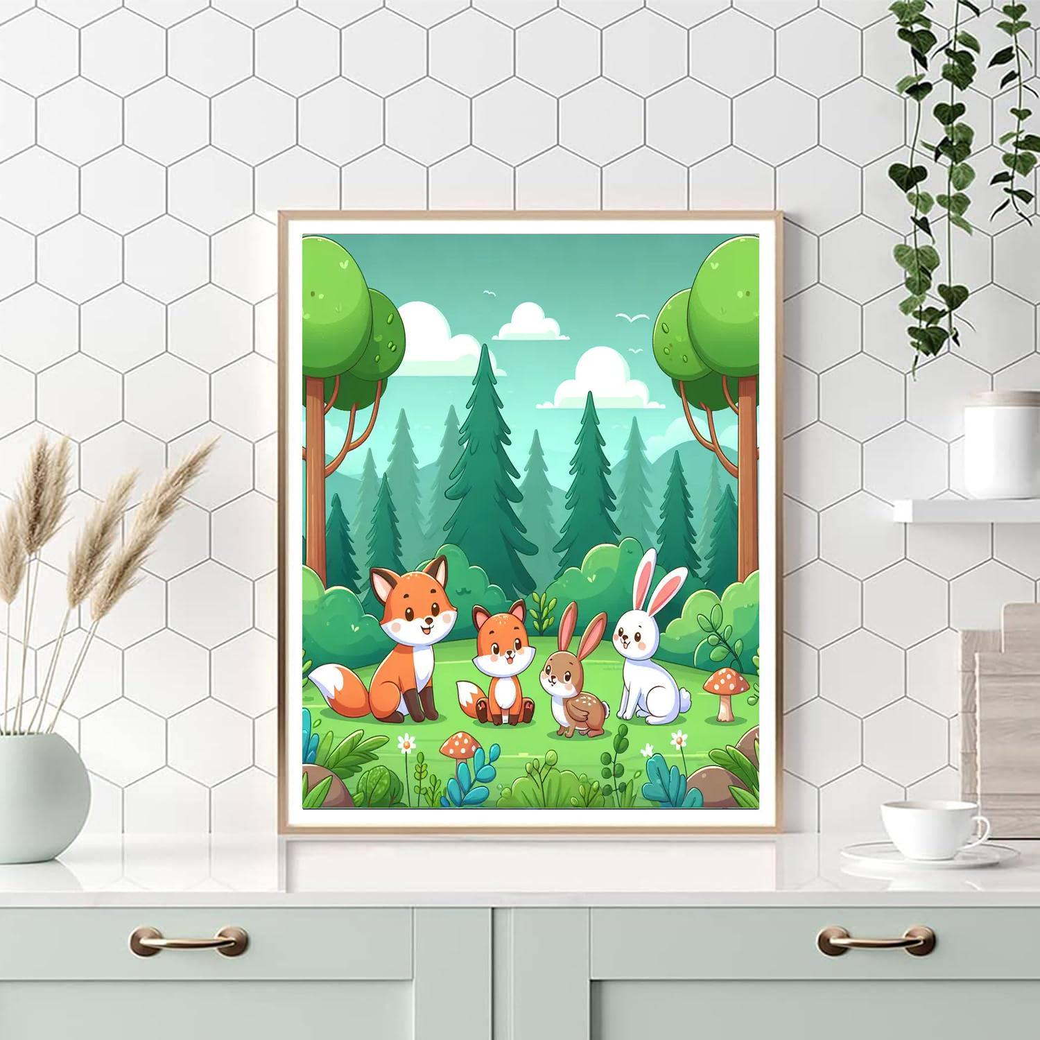 Eco-friendly Forest Fun Painting By Numbers Kit