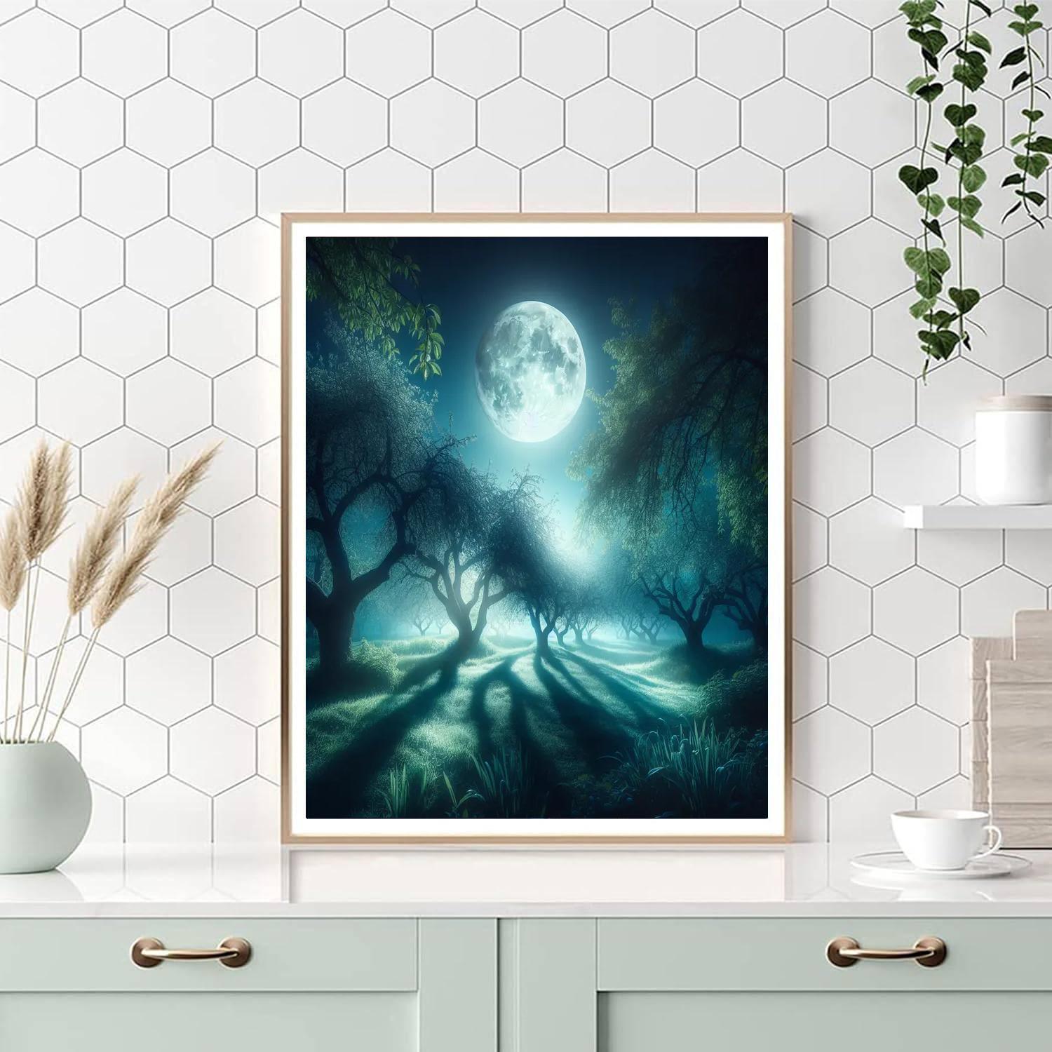 Enchanted Moonlit Orchard Numbered Painting Kits