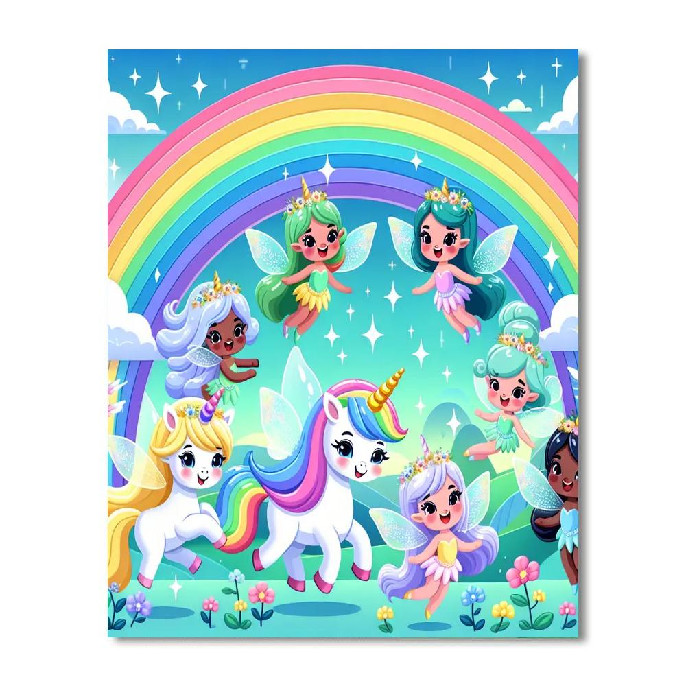 Rainbow Realm Number Painting