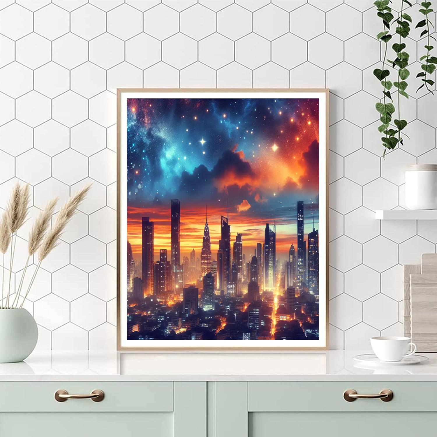 Elegant City Skyline Paint By Number