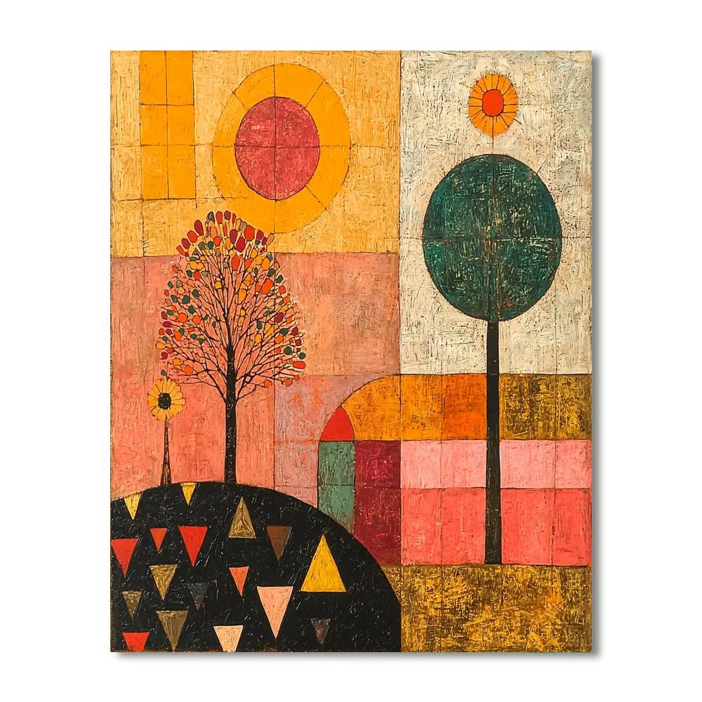 Paul Klee Inspired Garden Of Whimsical Dreams  Painting Number Kit