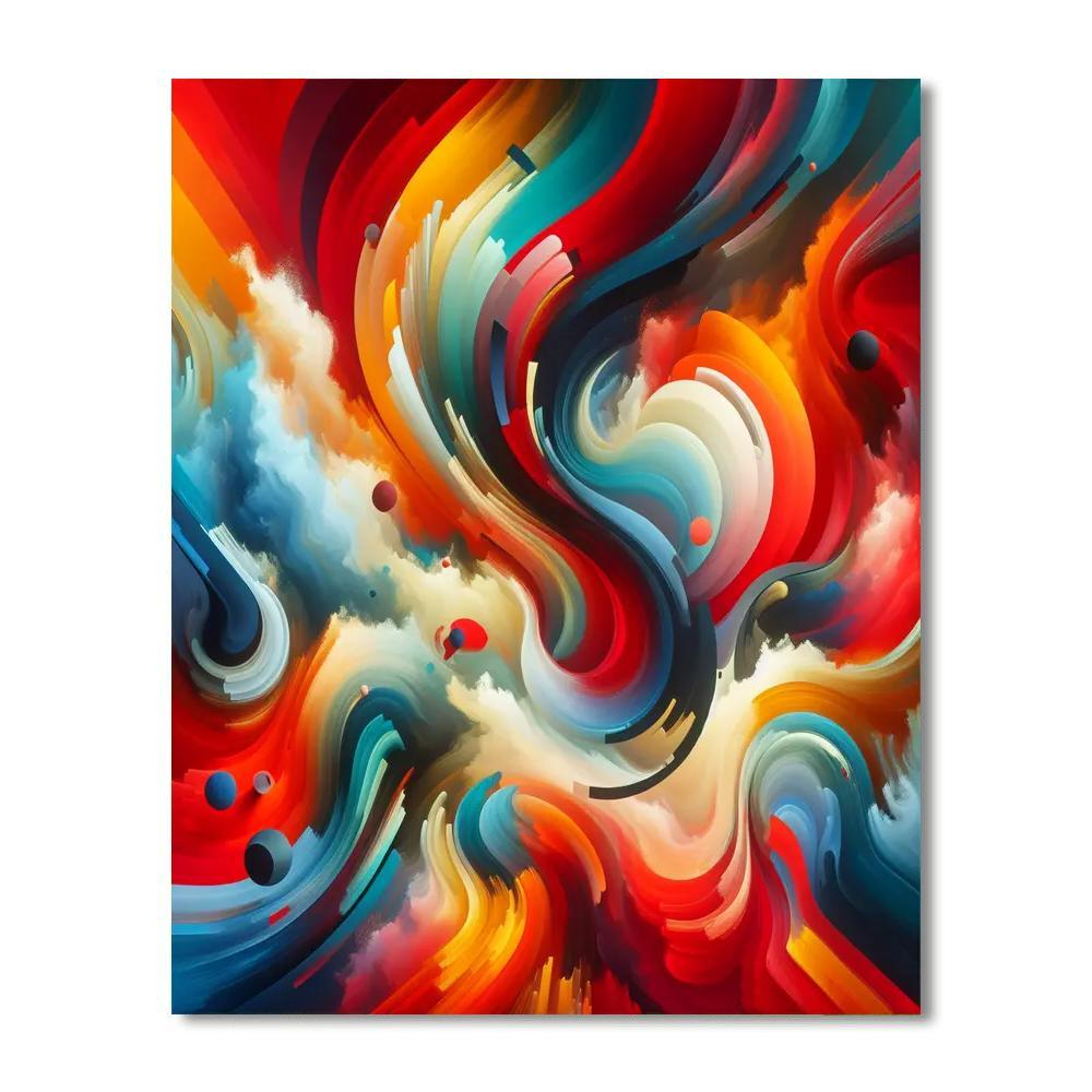 Color Burst Abstract Numbered Painting Kits