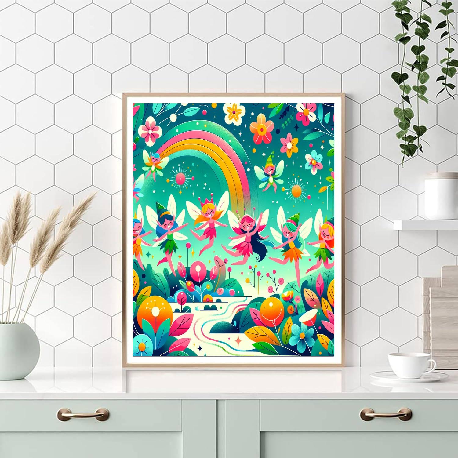 Playful Pixie Paradise Paint By Numbers Art