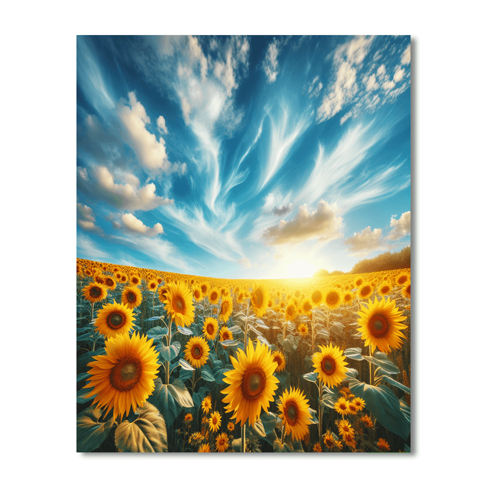 Sunflower Fields Forever Paint By Numbers Art