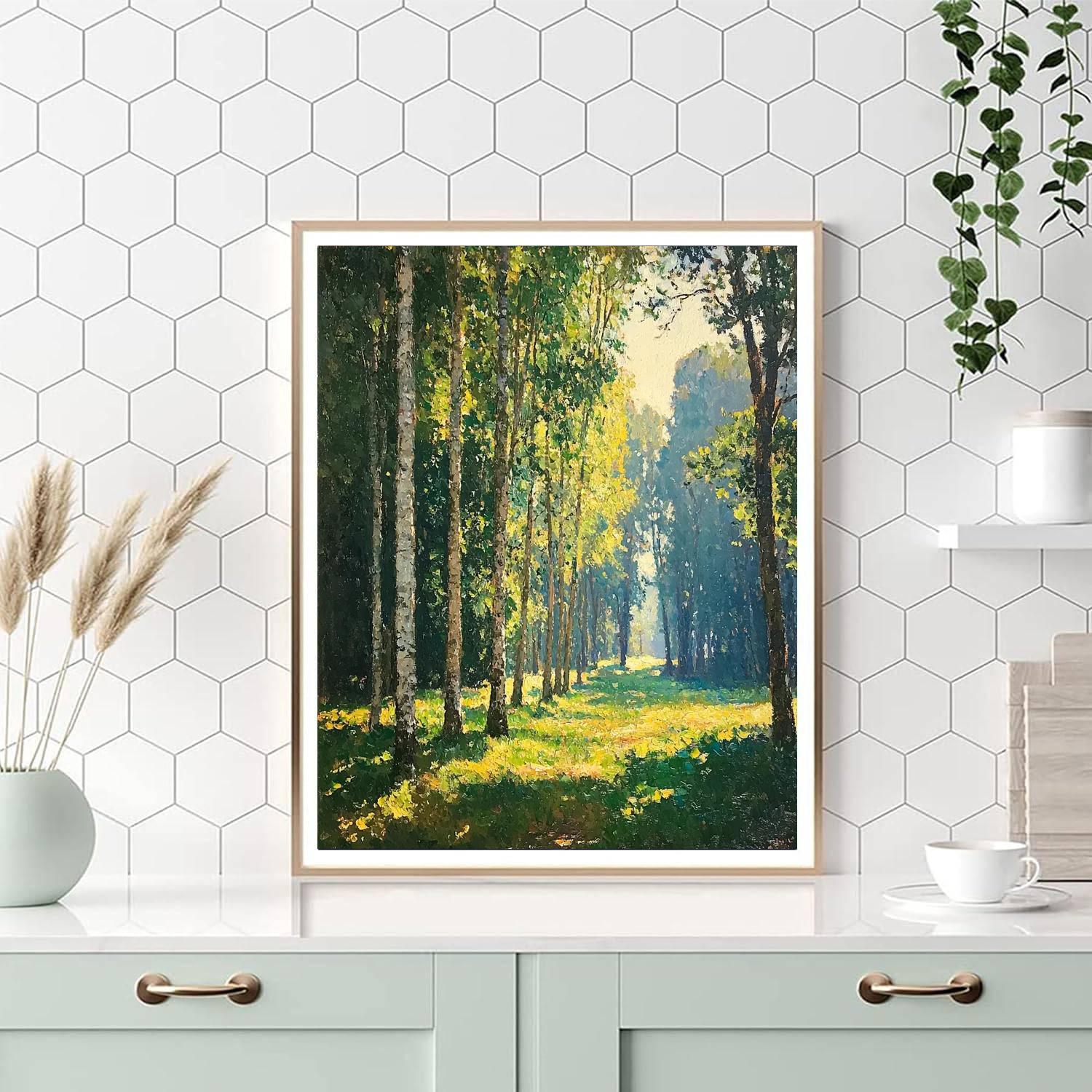 Claude Monet Inspired Majestic Woodland Retreat  Painting By Numbers Kit
