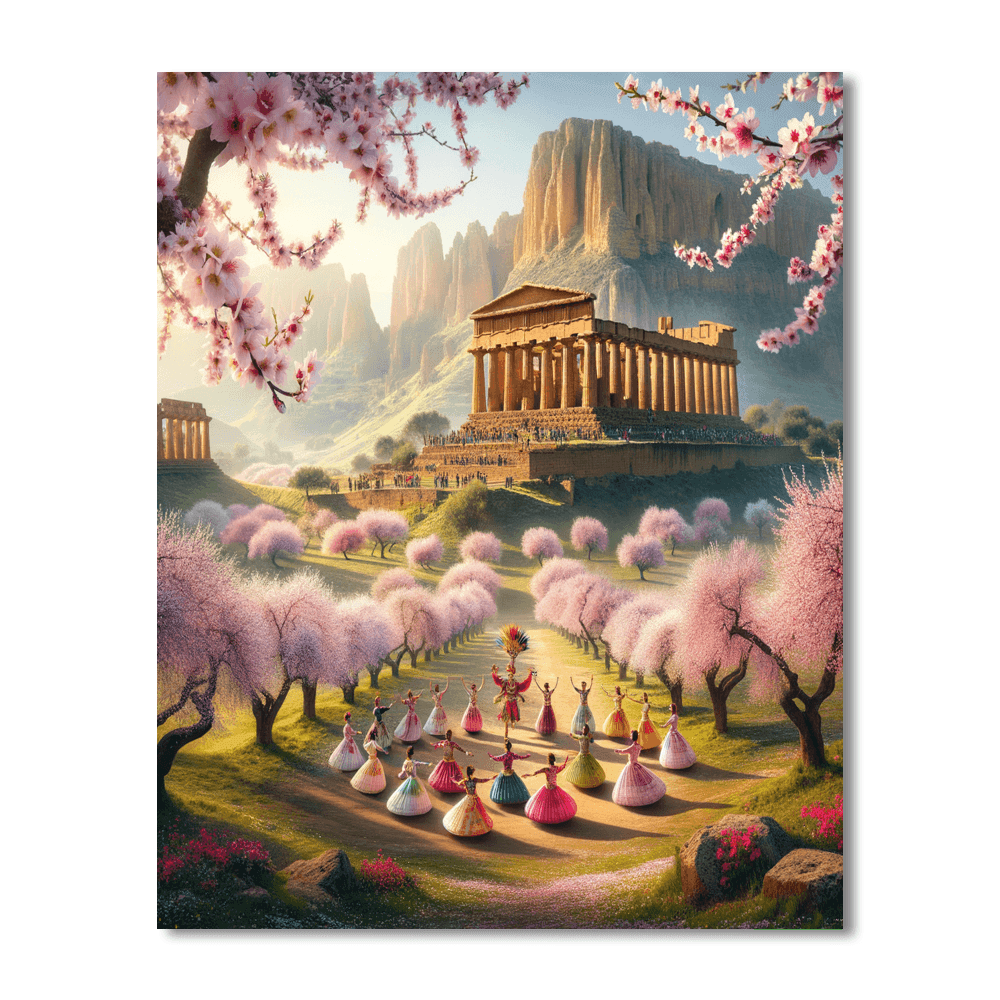 Almond Blossom Festival - Agrigento, Italy Paint By Number