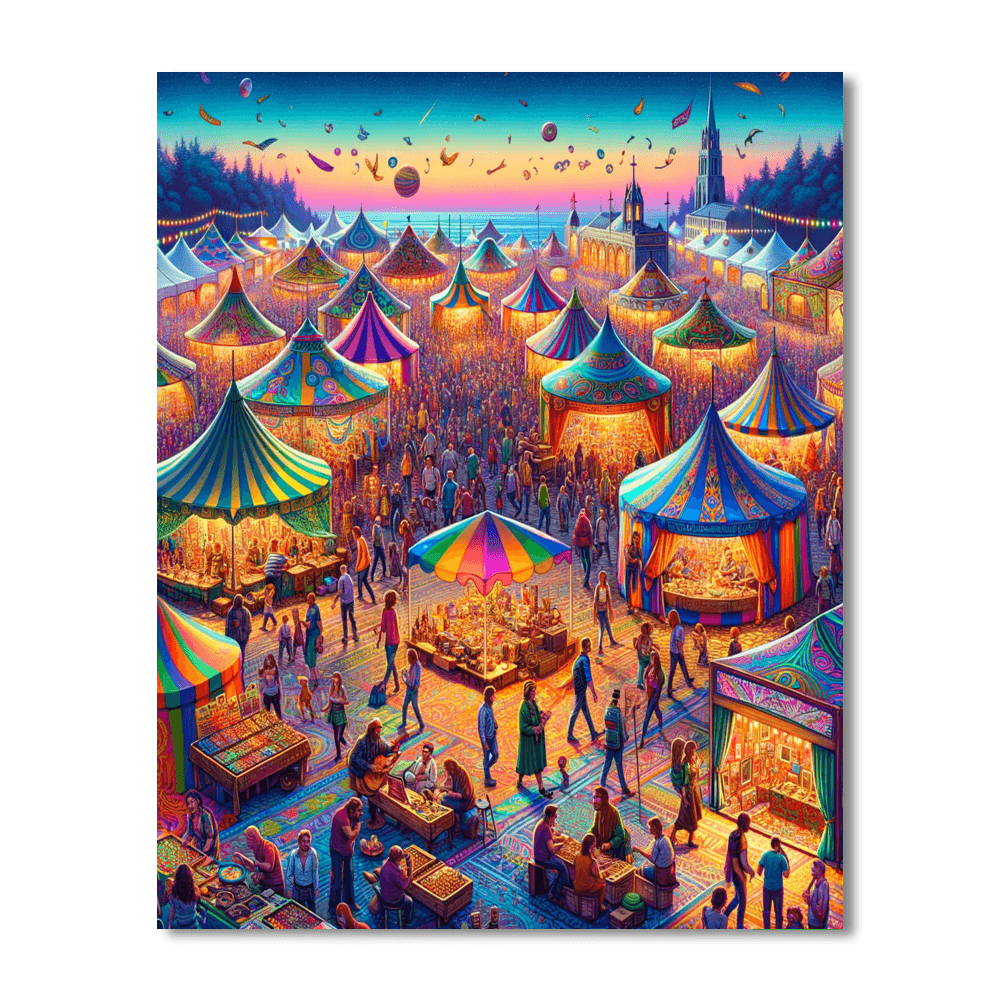 Reykjavik Culture Night - Iceland Number Painting