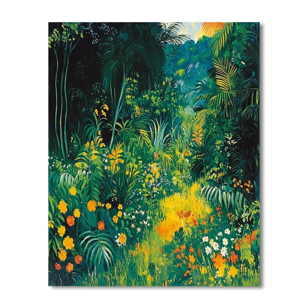 Henri Rousseau Inspired Jungle Hues  Paint By Number