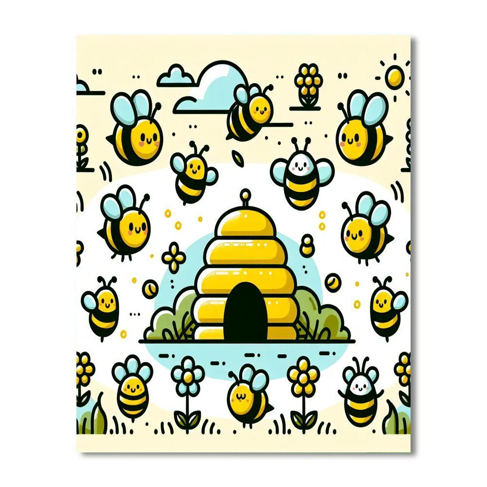 Buzzing Bee Harmony Paint By Numbers Kits