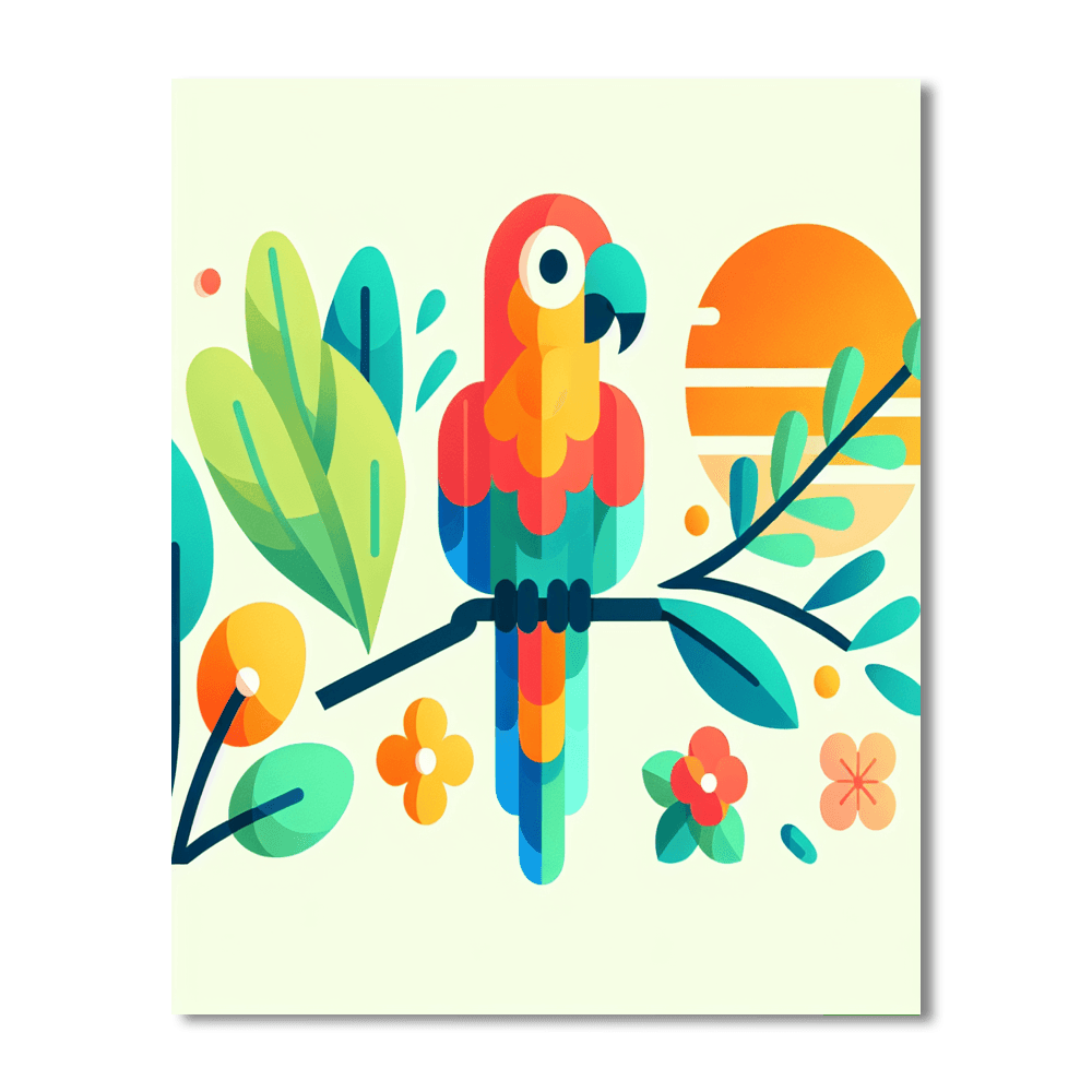 Peaceful Parrots Paint By Numbers Kits