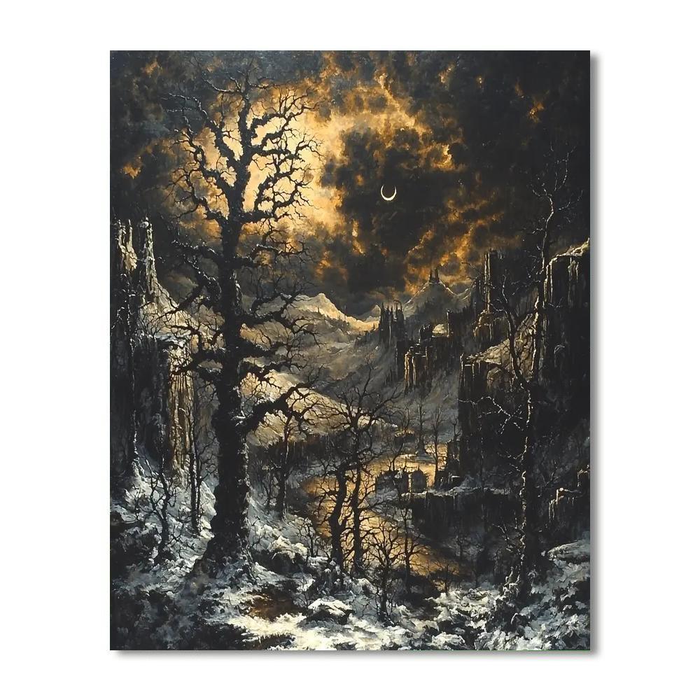Henry Fuseli Inspired Gothic Winter's Breath  Painting By Numbers Kit