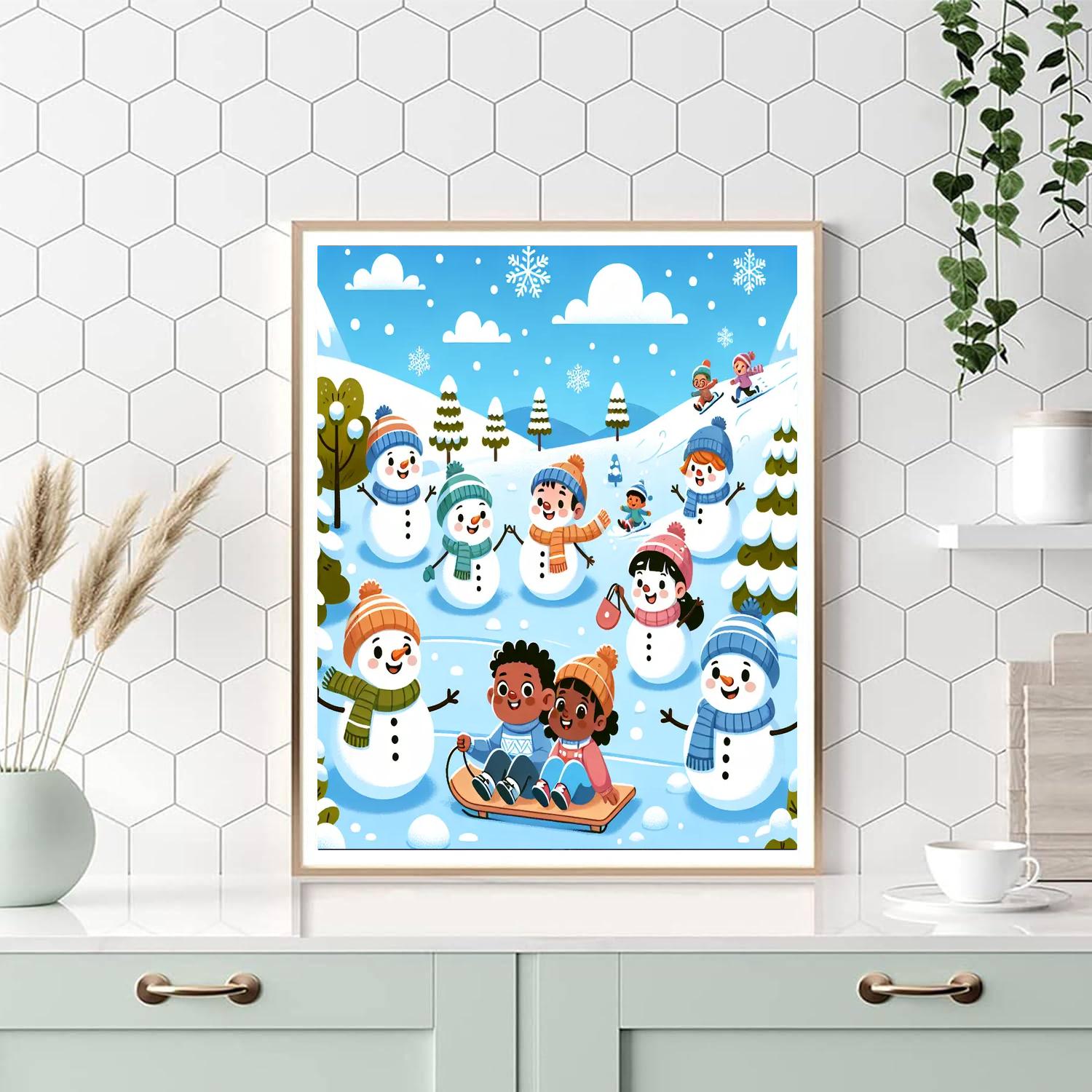 Frosty Fantasy Land Number Painting