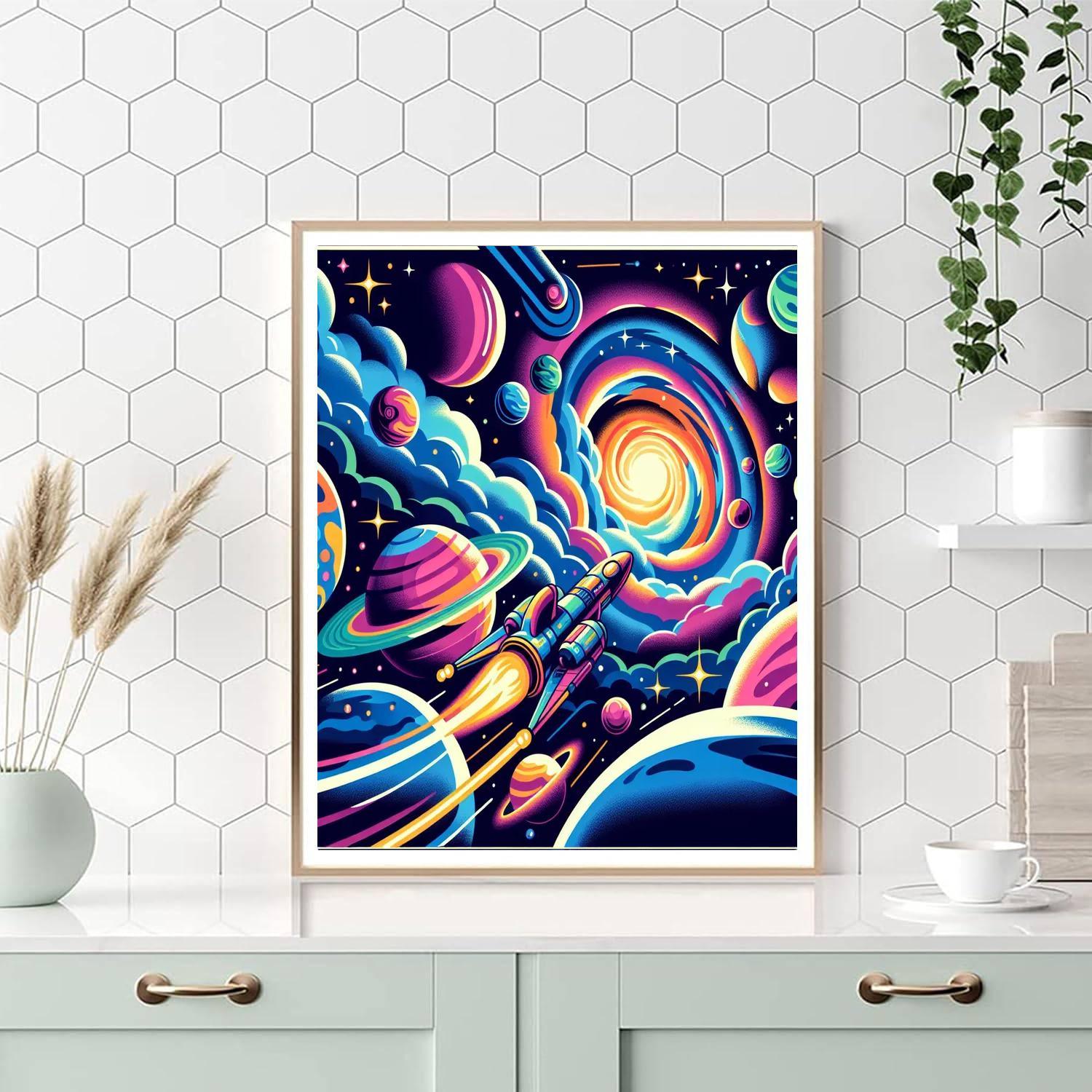 Galactic Voyage For Little Dreamers Numbered Painting Kits
