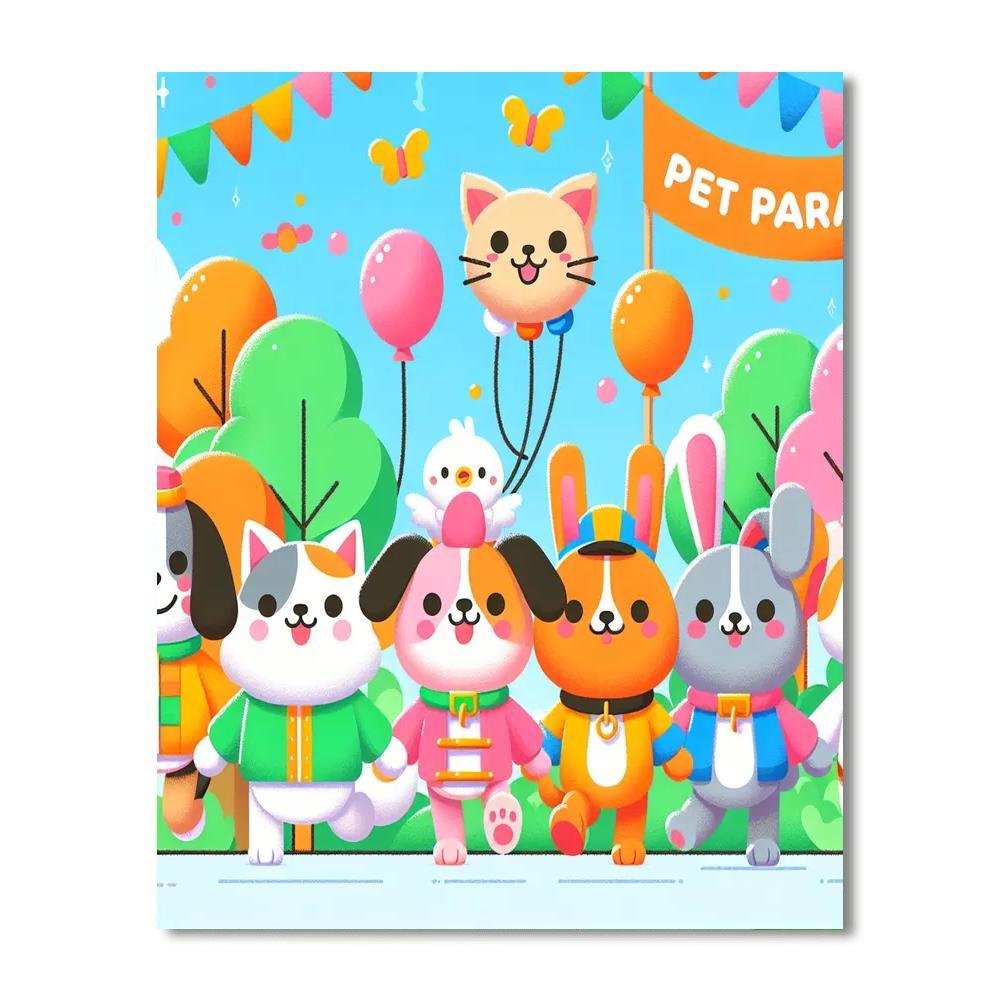 Pet Parade Party Paint By Numbers