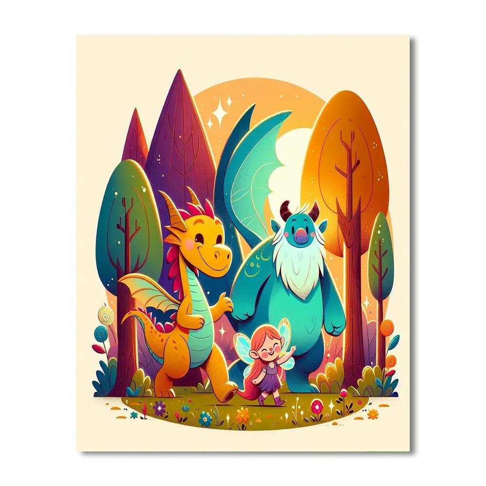 Mystical Creature Adventure Paint By Numbers