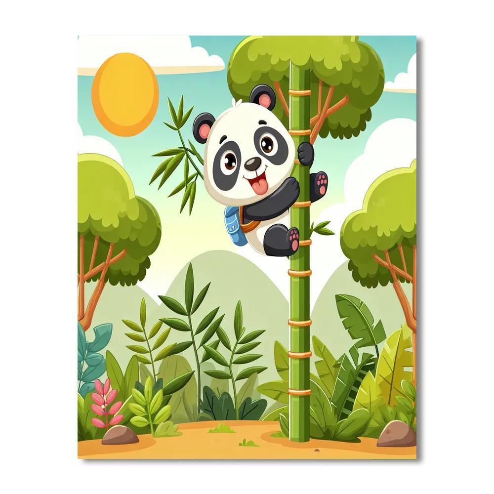 Cheerful Adventure Panda DIY Paint By Numbers