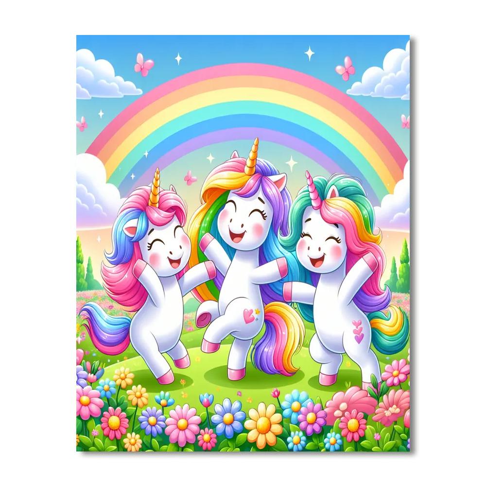 Merry Magical Unicorns Numbered Painting Kits