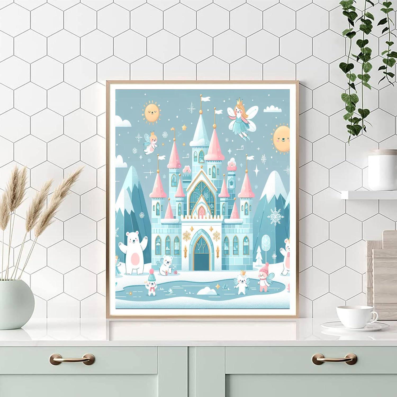 Frozen Ice Palace Paint By Numbers Art